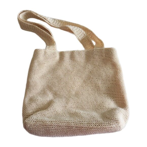 The Sak Natural Beige Handmade  Crochet Boho Casual Shoulder Bag Purse Tote - Picture 4 of 16